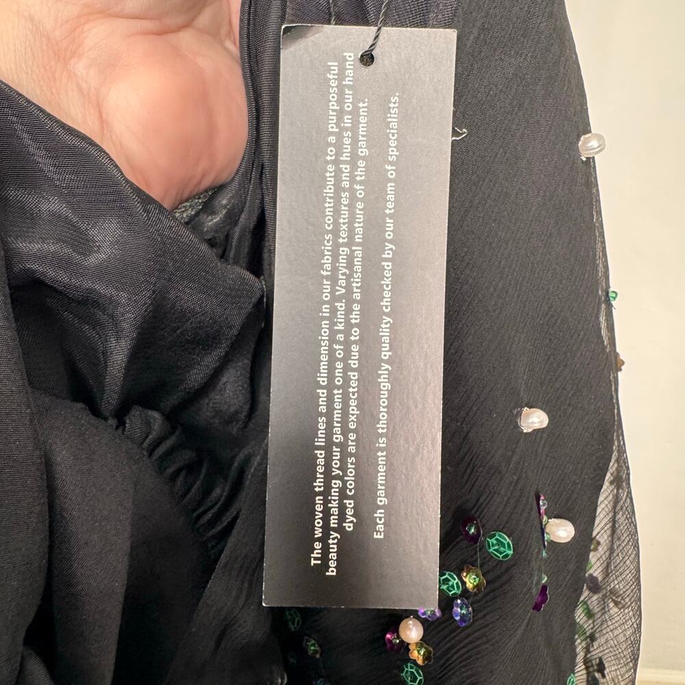 NWT Azeeza Atwood Sequin Dress Black Mini Cocktail Party Vegas LBD Size XS - Picture 11 of 12